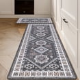 thumbnail image 3 of Findosom 2pcs Anti Fatigue Kitchen Rug Mat Set,Waterproof Oil-proof Non Slip Kitchen Runner Rug,0.4" PVC Thick Ergonomic Cushioned Standing Mat for Kitchen, Sink, Laundry Foam Rug 17"x48"+17"x28", 3 of 10
