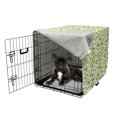 thumbnail image 5 of Flowers Insects Dog Crate Cover, Repeating Pattern of Happy Bees and Flower Motifs, Easy to Use Pet Kennel Cover Small Dogs Puppies Kittens, 7 Sizes, Apple Green Yellow, by Ambesonne, 5 of 6
