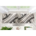 thumbnail image 6 of Well Woven Tilly Grey Geometric Stripes Thick Soft Plush 3D Textured Shag Area Rug, 6 of 8