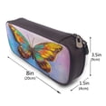 thumbnail image 3 of Picia Oil Painting Beautiful Butterfly Pattern Large Capacity PU Leather Pencil Case Organizer Pen Marker Holder Double Zipper Storage Bag Big Pencil Pouch for College Office, 3 of 6