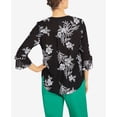 thumbnail image 5 of Alfred Dunner Womens  Bell Sleeve Floral Embroidered Top, 5 of 6