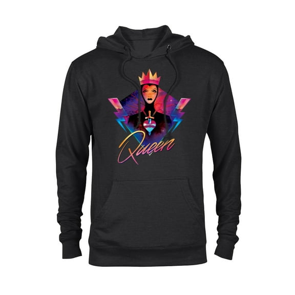 Disney Villains Evil Queen Neon 90s Rock Band T-Shirt - Pullover Hoodie for Adults - Customized-Black