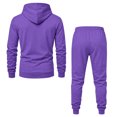 thumbnail image 5 of Domuza 2‑Piece Sweatsuit Tracksuit for Men Full Zip Long Sleeve Hoodie & Jogger Sweatpants, Soft Comfort Athletic Casual Jogging Outfit, 5 of 5