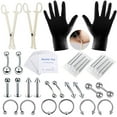 thumbnail image 2 of Ruanlalo Body Piercing Stud Kit,42Pcs 8mm Tattoo Tools Kit Lip Eyebrow Ear Stud Belly Button Ring Body Piercing, 2 of 4