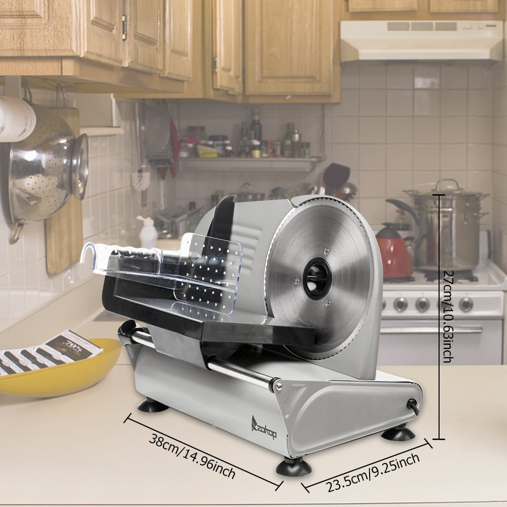 Lowestbest Food Slicers and Choppers, Semi-automatic Gear Cutter Vegetable  Slicer, Electric Meat Slicer, Features Precision Thickness Control and  Tilted Food Carriage 