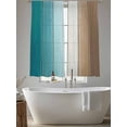 thumbnail image 5 of Aqua Brown Ombre Sheer Curtains 72 Inch Length 2 Panels Set, Vintage Country Wooden Voile Window Treatment Rod Pocket Curtains Sheers Drapes for Bedroom/Living Room/Kitchen 52"x72"x2, 5 of 7