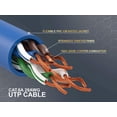 thumbnail image 3 of Cable Leader 30ft Slim Cat6a 28AWG UTP Ethernet Network Patch Cable, Blue, 3 of 6