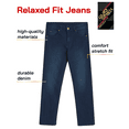 thumbnail image 2 of Quad Seven Boys' Jeans - Relaxed Fit Stretch Basic Denim Jeans (Size: 4-16), 2 of 7