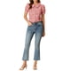 thumbnail image 2 of INSPIRAR CHIC Blusa de Mujer con Botones de Manga Corta Abullonada y Cuello Caído Floral de Algodón XL Rosa, 2 of 7