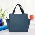 thumbnail image 3 of Large Lunch Bag, Tote Cooler Insulated Lunch Box for Women and Men, Reusable Waterproof Bento Bag for Work Picnic,9.8X9.8In(Blue), 3 of 5