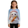 thumbnail image 4 of Jamsmile Toddlers Girls T-Shirts Easter Day Bunny Print Long Sleeve Tee Shirts Soft Casual Cute Animal Print Child Girls Tshirts, 4 of 4