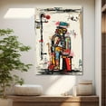 thumbnail image 5 of 1pc Large Modern Abstract Graffiti Canvas Print with Pine Wood Frame | Vibrant Street Art for Living Room, Bedroom, Hallway Decor | Contemporary Artwork, Wall Art, 5 of 9