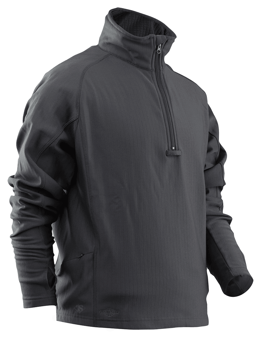 247 SHIRT; MEN'S GRID FLEECE ZIP THROUGH PULLOVER