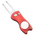 thumbnail image 1 of Metal Foldable Golf Divot Repair Tool With Golf Ball Marker RED, 1 of 6