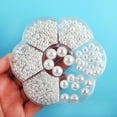 thumbnail image 3 of Wweixi 1150pcs Plastic Wide Application Round Beads For DIY Jewelry Making - Easy To Thread Durable white 1Set, 3 of 6