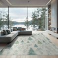 thumbnail image 2 of ODIKA 6'x9' Washable Area Rug Non-Slip, Chair-Friendly, Farmhouse Motif Painterly Hardwood Watercolor Forest Long Hallway for Dining Room, Under Table, Office Décor, 2 of 7