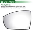 thumbnail image 2 of Reemplazo de vidrio de espejo retrovisor asférico del lado del conductor izquierdo, vidrio blanco calefaccionado con respaldo, adecuado para Ford, 2 of 6