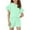 #A15-Mint Green, variant on Abcomgle Girls Summer Outfits 4-16 Ruffle Sleeve T Shirts and Drawstring Shorts Cute Trendy Girls Short Sets 10-11 Years,Purple