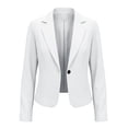 thumbnail image 7 of yeiolnoer Suit Jacket for Women Elegant Button Front Blazers Solid Color Long Sleeve Shirts for Business Office(White,X-Large), 7 of 7