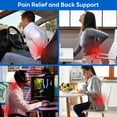 thumbnail image 6 of INSMART Ergonomic Lumbar Support Pillow with Adjustable Memory Foam - Breathable 3D Mesh Back Cushion for Office Chair, Car Seat & Home Use, Machine-Washable Cover, Pain Relief & Posture Support, 6 of 8