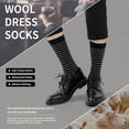 thumbnail image 4 of 6 Pairs Merino Wool Socks for Men, Mens Black Winter Thermal Wool Dress Crew Hiking Socks, 4 of 7