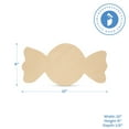 thumbnail image 4 of Wood Candy Cutout 6-inch x 12-inch, Pack of 6 Unpainted Wood Cutouts for Wood Christmas Decorations and Crafts, by Woodpeckers, 4 of 6