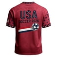 thumbnail image 5 of Soccer Cup 2026 Jersey for Men, Crew Neck Short Sleeve USA Stars Graphic Tee with Mesh Fabric - Breathable Athletic Top for Match Day & Gym Wine XXXL, 5 of 5
