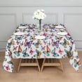 thumbnail image 3 of Colorful Butterfly Pattern Square Tablecloth,Waterproof Square Table Cover,Wipeable Spillproof Washable Table Cover for Home Kitchen Party Decor 60"x60"(152x152cm), 3 of 6