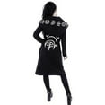 thumbnail image 5 of Babysbule Womens Coats Clearance Women Long Sleeve Punk Moon Print Hooded Black Cardigan Jacket Coat Plus Size, 5 of 9