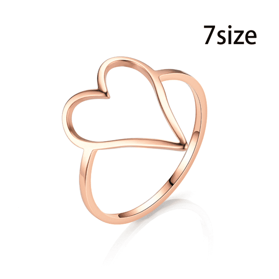 DESIGNICE Rings for Women Electroplating Gold Rings for Women Simple Womens Rings Rize 7
