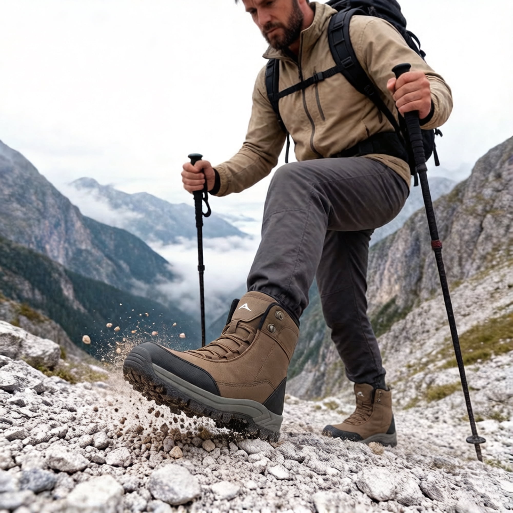 MeMoride Men's Waterproof Hiking Boots Breathable Non-Slip Outdoor Trekking Shoes for Camping & Hiking