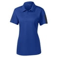 thumbnail image 5 of Yellow Rooster Womens PosiCharge Active Textured Colorblock Polo True Royal/ Grey XS, 5 of 6