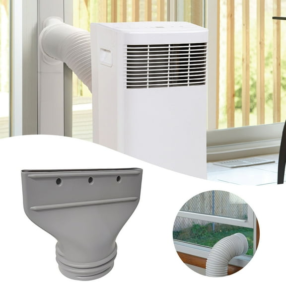 Flat Window AC Hose Adapter Portable Air Conditioner Exhaust Vent Kit for Home Ventilation System Climate Control PlantingTent Dryer Vent Accessories,for Mobile Air Conditioner Dryer Vent