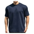 thumbnail image 1 of Shirts for Men, Mens Short Casual Sleeved Solid Round Pullover Neck Top, 1 of 2