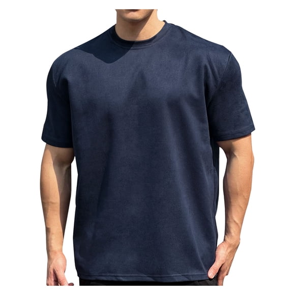 pstuiky camiseta de hombre, Camiseta lisa informal de manga corta y cuello redondo para hombre camisetas de hombre xxxl