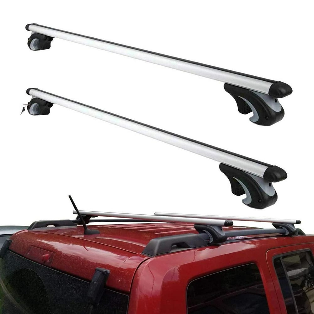 54'' Roof Rack Crossbars Raised Side Rail Mounted Cross Bars Fit Most