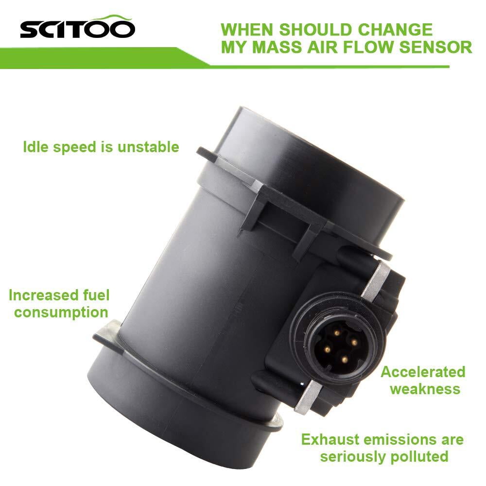 13621703275 SCITOO MAF Mass Air Flow Sensor FITS FOR 1996-1999 for BMW 328is 2.8L,1997-1998 for BMW 528i 2.8L,1996-1999 for BMW M3 3.2L,1997-1998 for BMW Z3 2.8L,1999-2000 for BMW Z3 3.2L