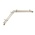 thumbnail image 2 of 3/4" Dia Adjustable Corner Window Double Curtain Rod 120 to 170" (each side) in Antique Brass with Ludmila Finials,(4790-994-CR), 2 of 4