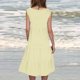 thumbnail image 5 of Vestido Corto para las Mujeres de Verano Cuello Redondo sin Mangas Vestido de Playa de Impresión, Vestido Casual de Poliéster Ligero para la Fecha, la Fiesta Y el Uso Diario, 5 of 7