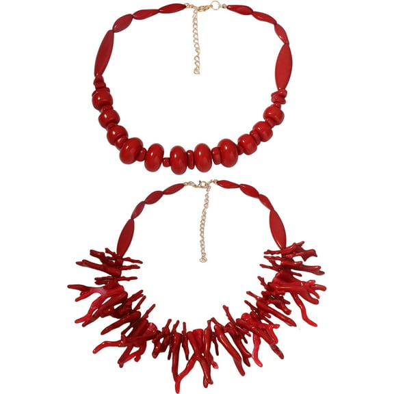 BELOWSYALER Multipurpose Irregular Corals Statement Pieces Necklace Versatile Jewelry Accessory for Stylish Outfits Casual Wear