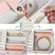 thumbnail image 4 of Joyero de viaje, pequeñas cajas organizadoras de joyas para mujeres y niñas, estuche de joyería de viaje de 2 capas, Mini portátil de cuero PU, 4 of 5