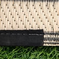 thumbnail image 3 of Patio Furniture Sets Outsunny Reversible Outdoor Rug Carpet, 9' x 18' Waterproof Plastic Straw Rug, Portable RV Camping Rugs with Carry Bag, Large Floor Mat for Backyard, Deck, Picnic, Beach, Black, 3 of 5