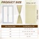thumbnail image 2 of 1 PC Cortina de Puerta Francesa, 42" x 79" Cortinas Aislantes Térmicas de Ahorro de Energía de Poliéster con Bolsillo para Varilla para Tratamientos de Ventanas de Puerta Frontal de Cocina, Beige, 2 of 6