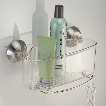 - InterDesign Clear Forma Power Lock Suction Shower Basket