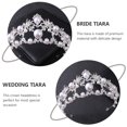 thumbnail image 3 of CIMAXIC Wedding Rhinestone Crown Headdress Wedding Crown Rhinestone Pearl Bride Tiara for Party,5.71"X5.71"X2.56", 3 of 5