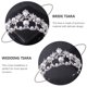 thumbnail image 5 of KAKOWELY Tocado de corona de diamantes de imitación para boda, tiara de novia con perlas de diamantes de imitación para fiesta, 5 of 5