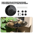 thumbnail image 2 of MoNiBloom Outdoor Pedestal Bird Bath with Solar Pumb, for Garden Patio Backyard Décor, Bronze, 2 of 10