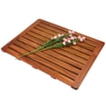 thumbnail image 1 of Utoplike (24.0 x 18.0 in) Alfombra de baño de madera de teca, alfombrilla de ducha para baño, alfombrilla de madera cuadrada, grande para spa, hogar o al aire libre, 1 of 5