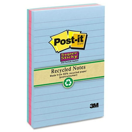 Sticky note Notes Super Sticky 660-3SST Super Sticky Notes- 4 x 6- 3 Tropical Colors- 3 90-Sheet ...