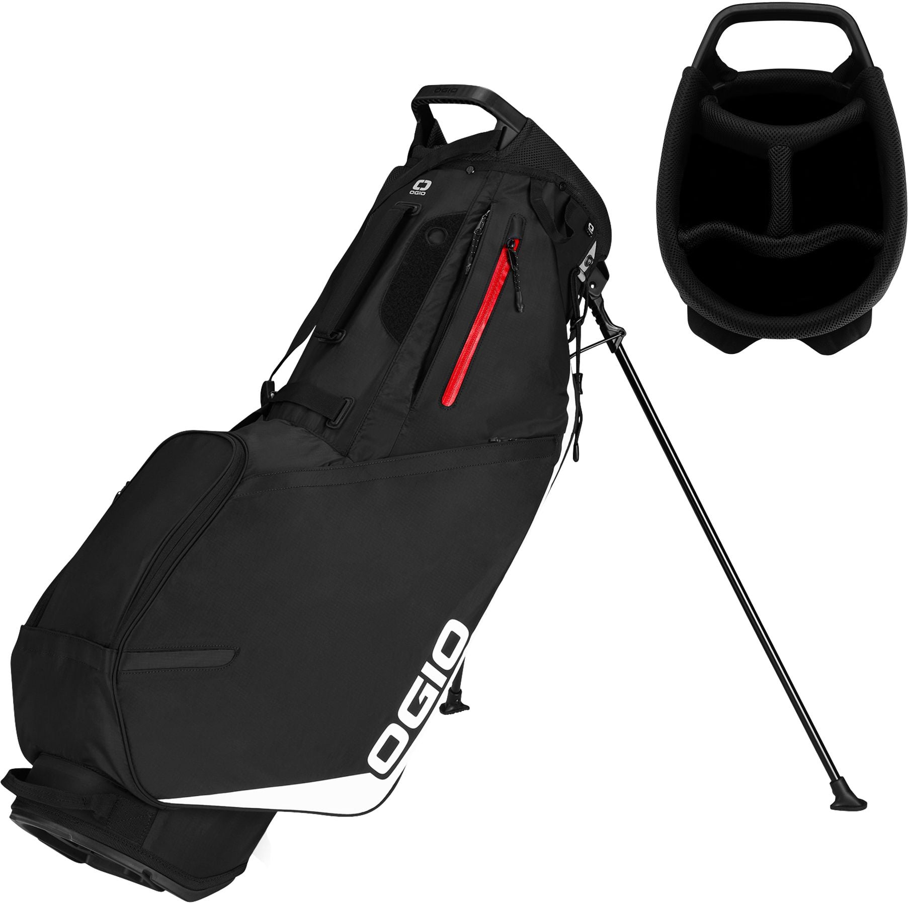NEW Ogio Shadow Fuse 304 Black/White/Red Stand/Carry Golf Bag